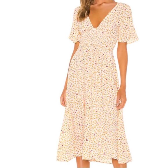 Free People In Full Bloom Midi Dress S - Picture 2 of 7